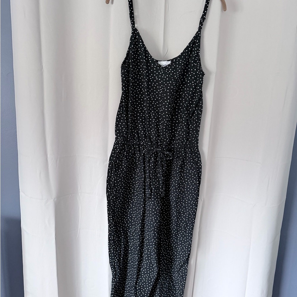 Tommy Bahama Black and White Polka Dot Maxi Dress